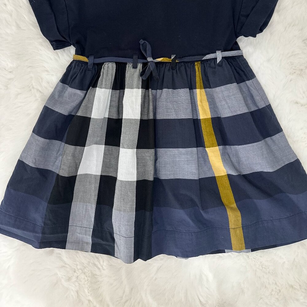 Burberry Navy Check Dress Kids - Picture 4 of 5